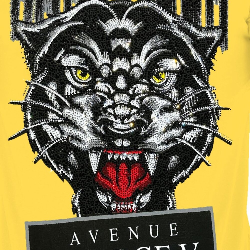 Avenue George V Paris T-Shirt Men's Luxury Shirt Yellow Shirt Black Panther 3XL - Picture 3 of 6